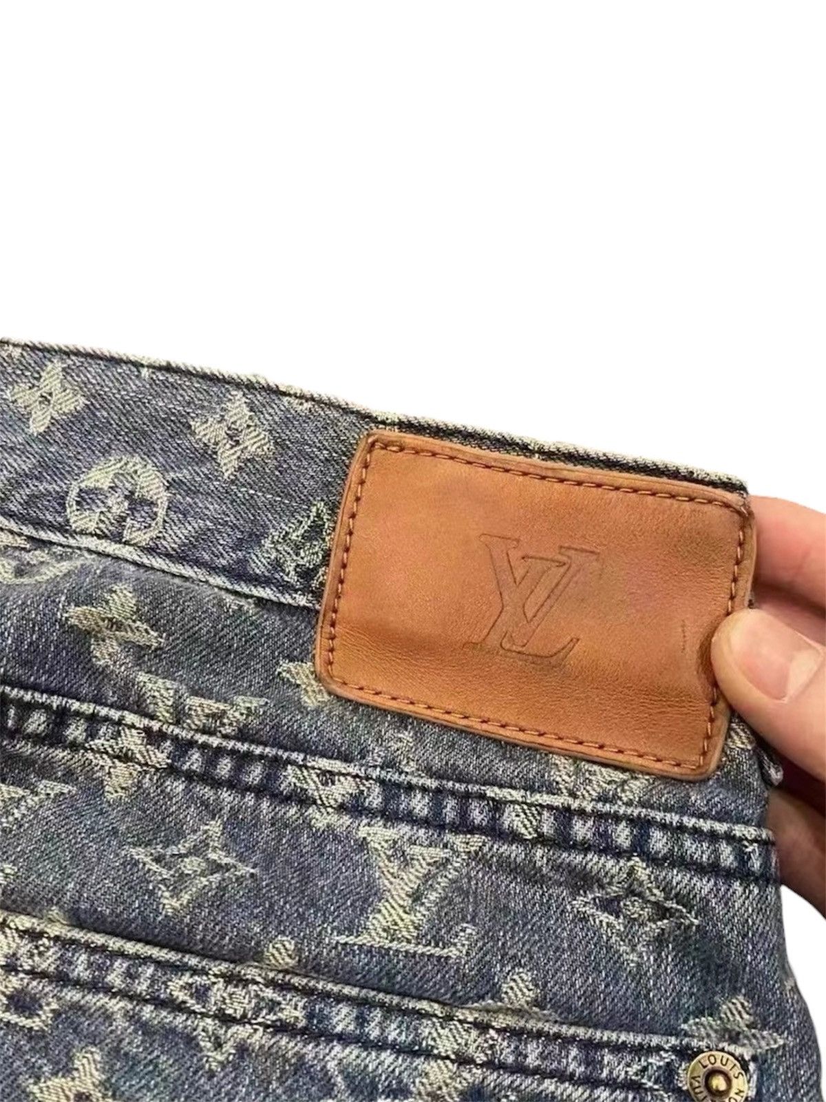 Louis Vuitton × Supreme Louis Vuitton X SUPREME 30 Blue Denim Jeans Monogram Size US 30 / EU 46 - 6 Thumbnail