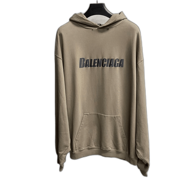 Balenciaga Balenciaga Printed Logo Hoodie in Gray Brown-2506 Size US S / EU 44-46 / 1 - 1 Thumbnail