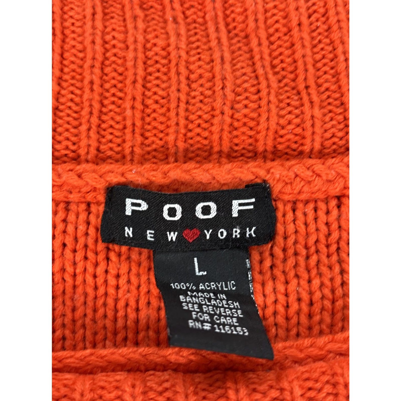Vintage VINTAGE Poof Orange Cable Knit Boho Cropped Sweater Womens Large Knit Pullover Boat Neck 90s Size L / US 10 / IT 46 - 4 Thumbnail