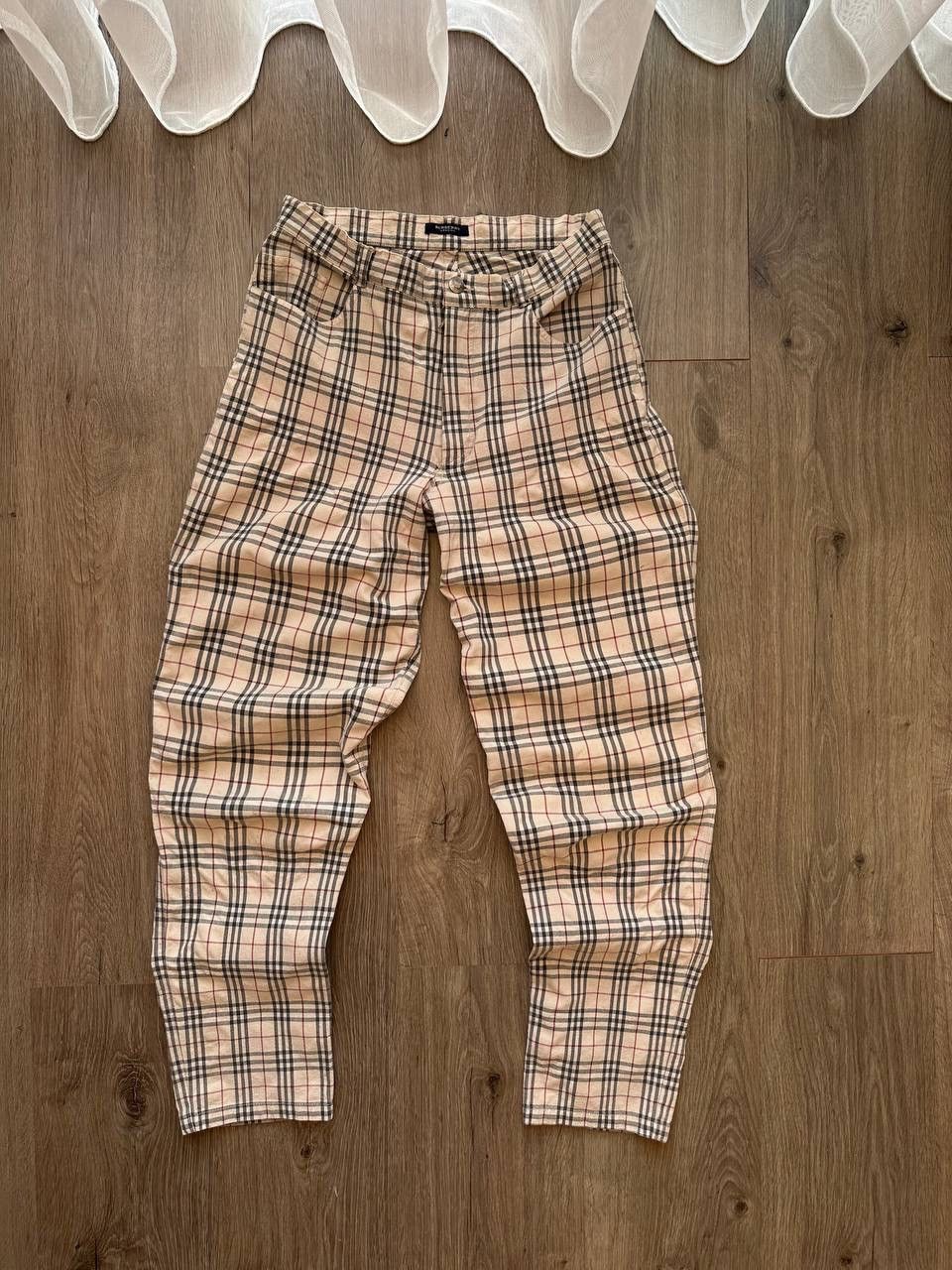 Burberry × Vintage Vintage Burberry Beige Nova Check Pants Size US 31 - 3 Thumbnail