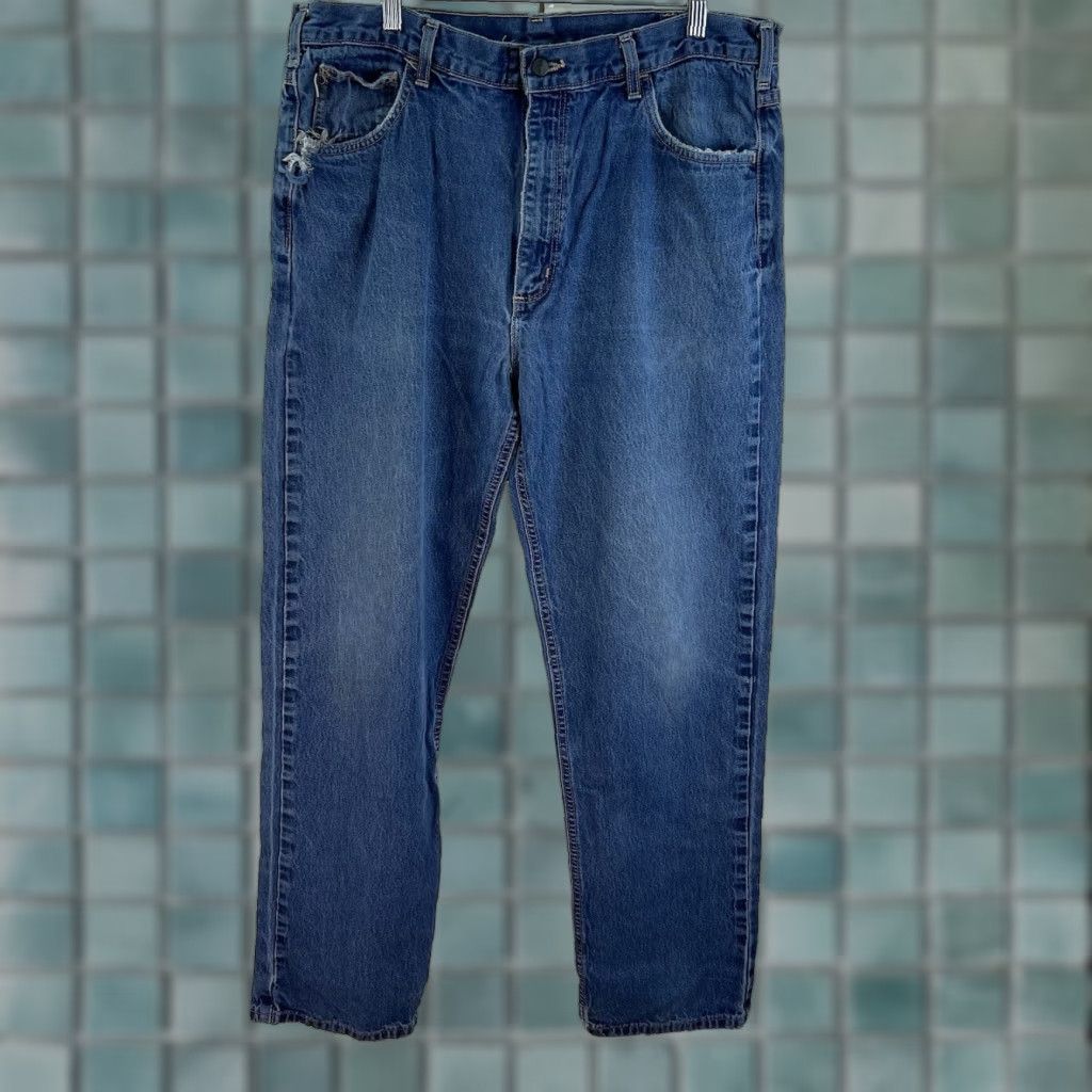 Carhartt VINTAGE Carhartt Men's Jeans Size 38 x 34 Relaxed Fit Straight Leg Blue Denim 90s Style Size US 38 / EU 54 - 1 Thumbnail
