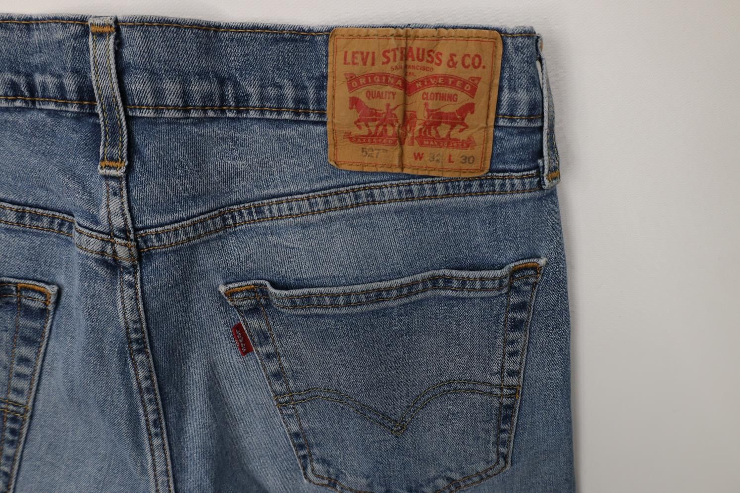 Levi's Vintage Y2K Levis 527 Slim Bootcut Flared Denim Jeans Blue Size US 32 / EU 48 - 12 Thumbnail