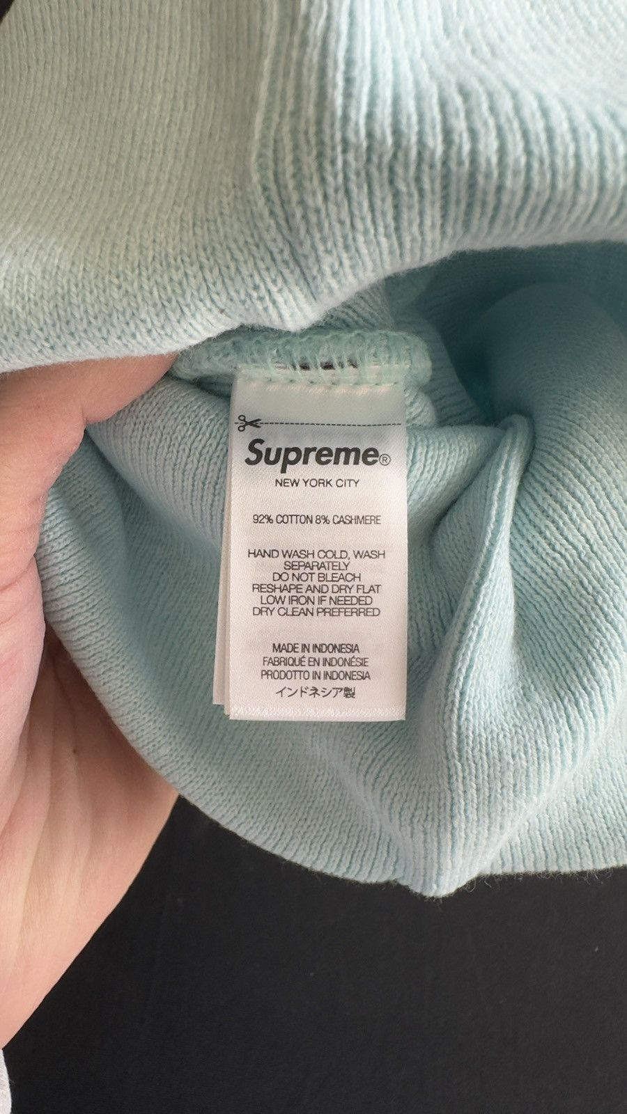 Supreme Supreme Big Logo Beanie Light Blue Size ONE SIZE - 5 Thumbnail