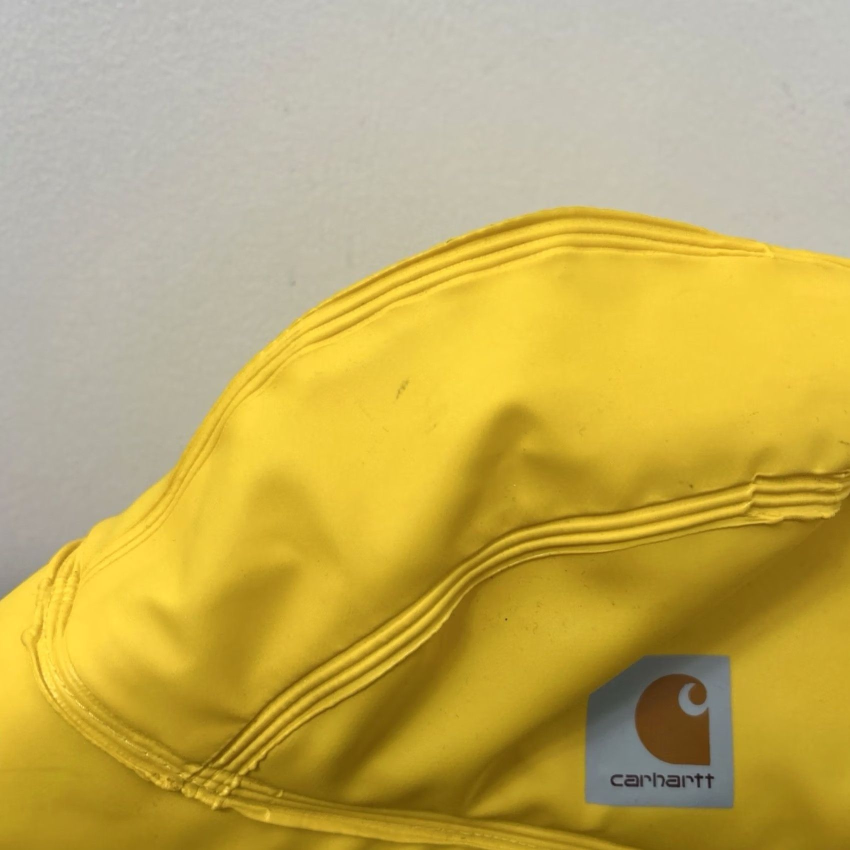 Carhartt VINTAGE Carhartt Surrey Hat Mens M/L Yellow Waterproof PVC Bucket Lined Hat 101181 701 Size ONE SIZE - 5 Thumbnail