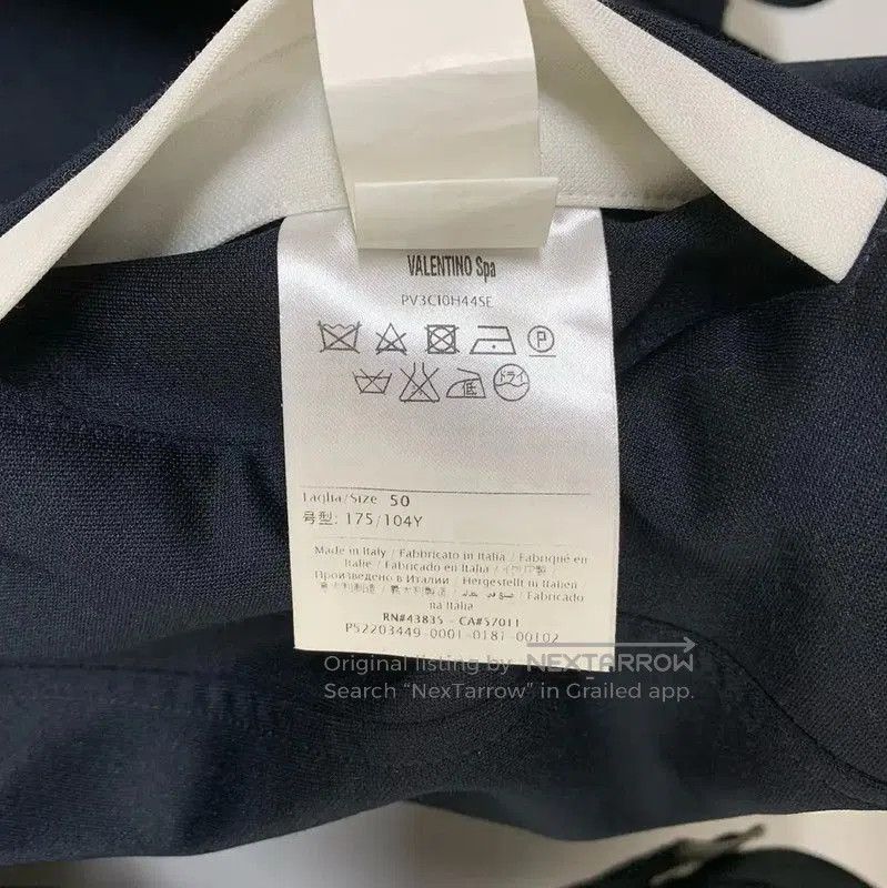 Valentino Valentino Black Cotton Men's Jacket with Orange Accents . Size US M / EU 48-50 / 2 - 7 Thumbnail