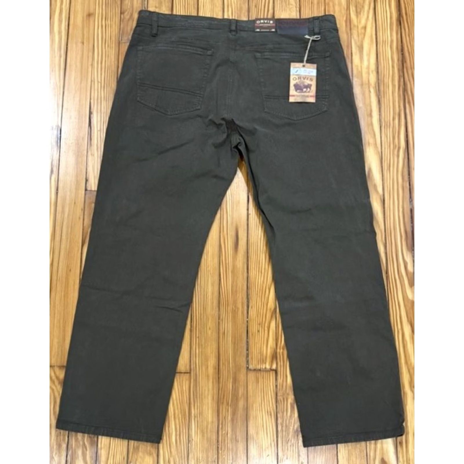 Orvis Orvis Mens Straight Leg Pants Brown Tan Size 40x30 Khakis 5-Pocket Size US 40 / EU 56 - 2 Thumbnail