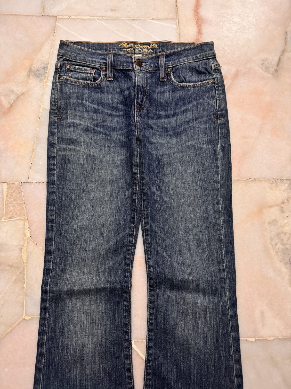 Japanese Brand VINTAGE 1990s BELL BOTTOM BOOTCUT ABERCROMBIE WHISKERS Size US 27 - 5 Thumbnail