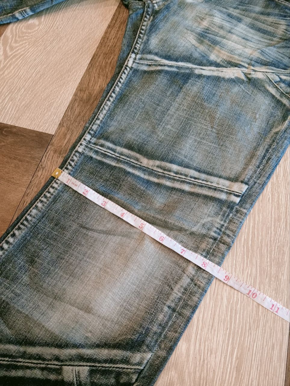 If Six Was Nine VINTAGE EDGE RUPERT JAPAN DISTRESSED LOOK JEANS Size US 35 - 18 Thumbnail