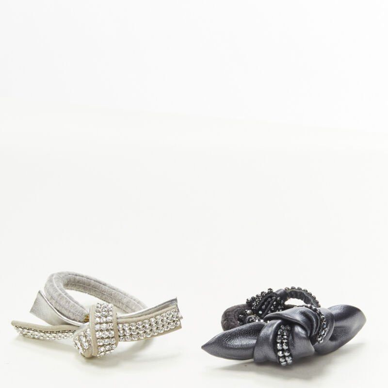 Other ALEXANDRE DE PARIS Alexander Zouari LOT OF 2 silver crystal bow tassel hair tie Size ONE SIZE - 1 Thumbnail
