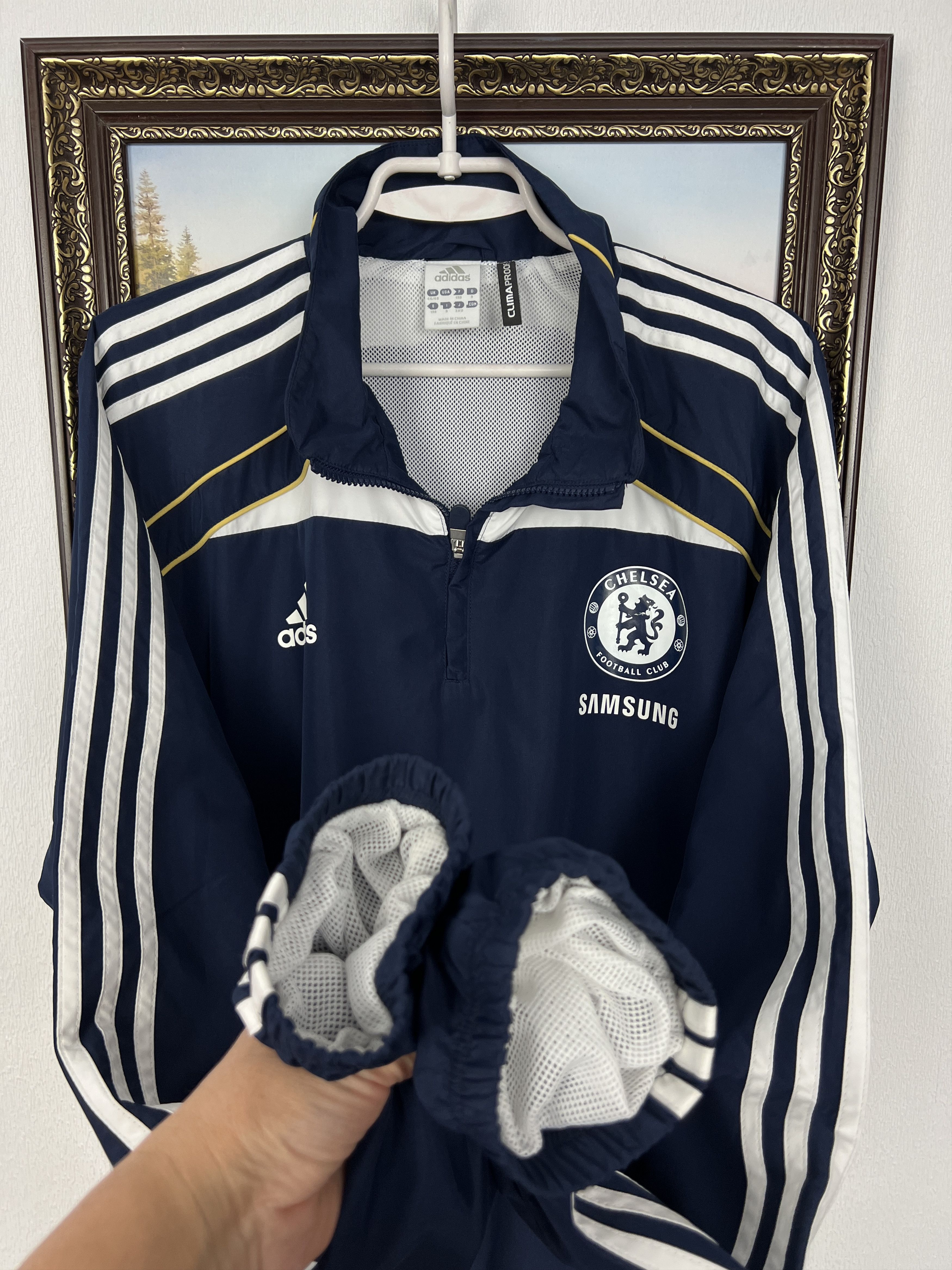 Adidas Vintage Adidas Chelsea Football Jacket Soccer Blue Train Size US XXL / EU 58 / 5 - 7 Thumbnail