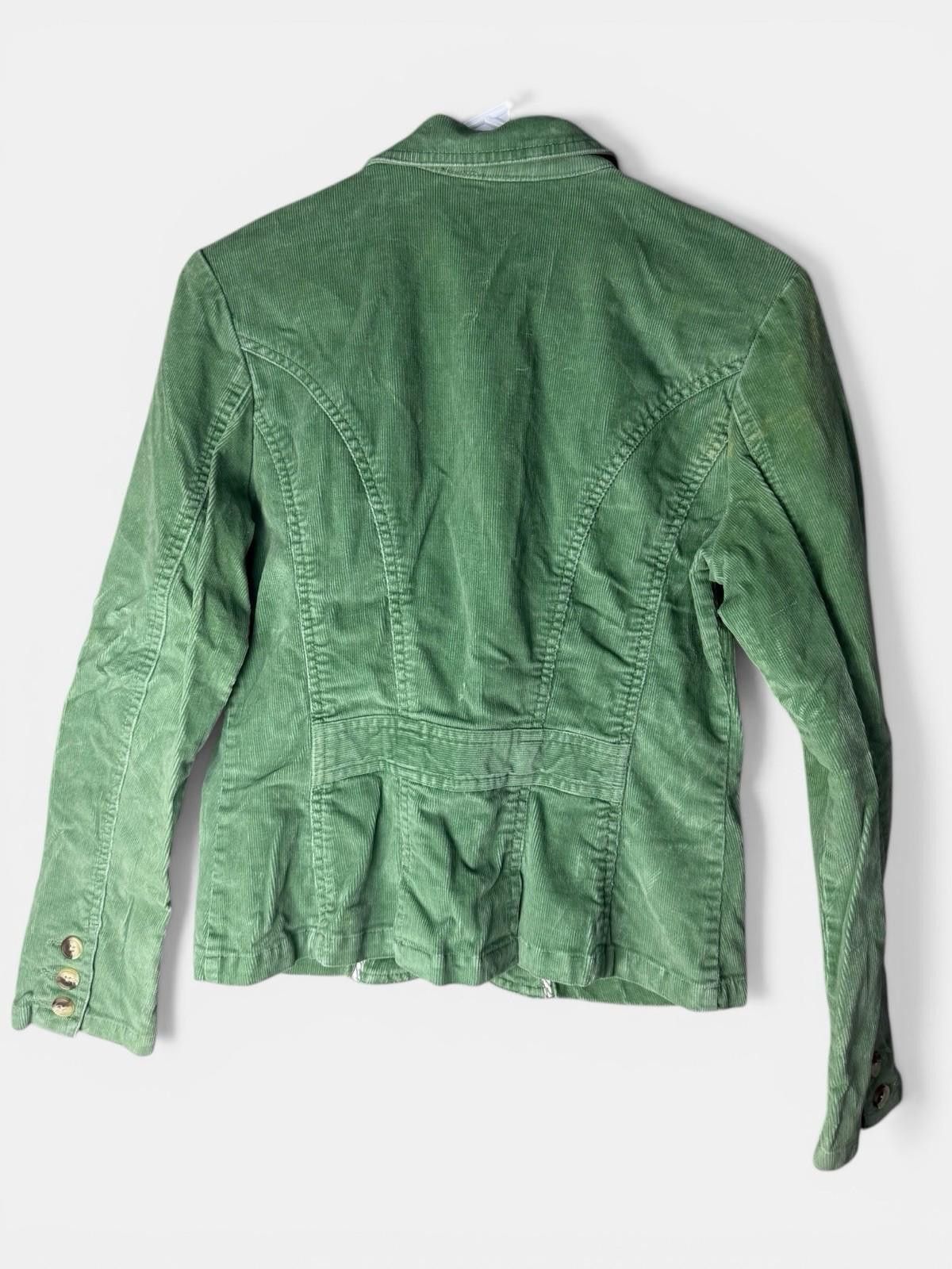 St. Johns Bay St Johns Bay Womens S Blazer Jacket Green Pinstripe Size S / US 4 / IT 40 - 3 Thumbnail