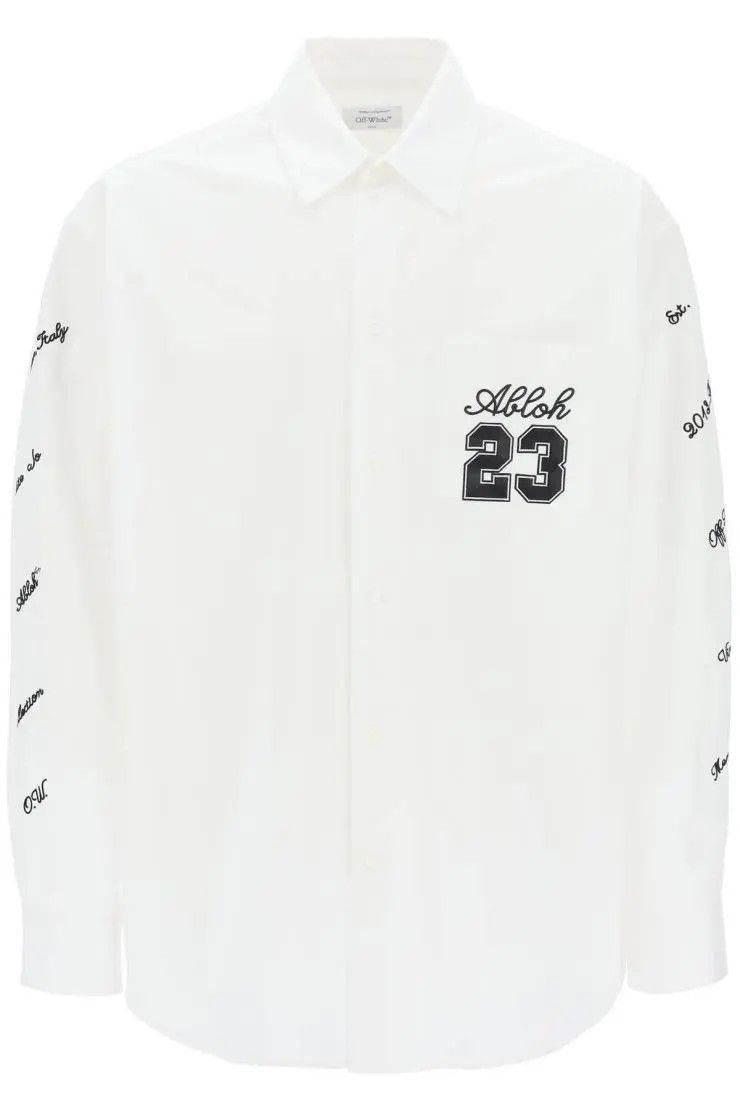 image of Off White O1S22I1N0324 Oversized Shirt In White, Men's (Size Medium)