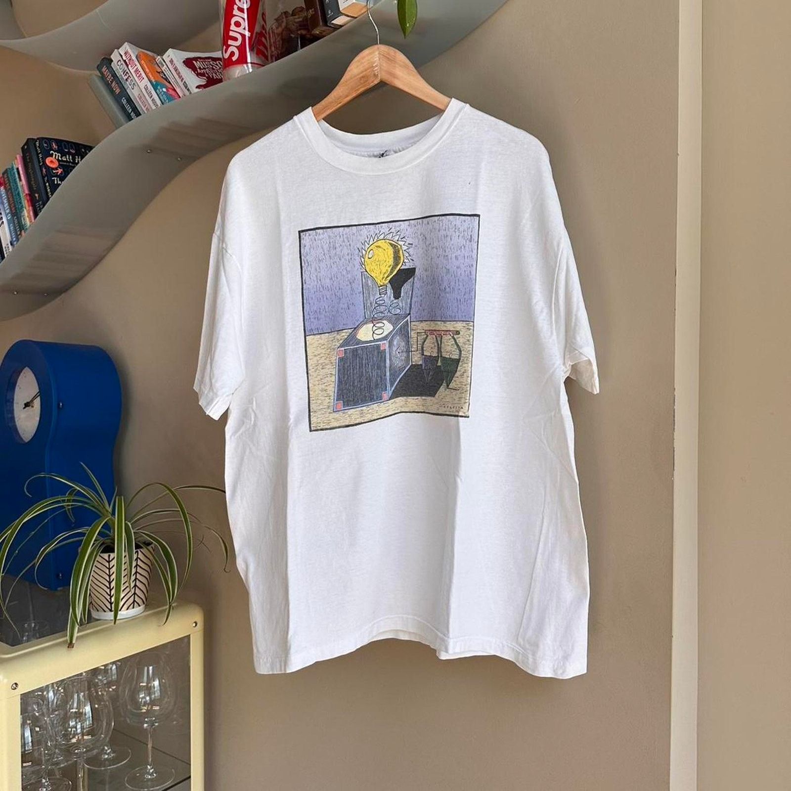 Hanes × Vintage Vintage Cunningham Communications Inc Art Shirt Size US XL / EU 56 / 4 - 1 Thumbnail