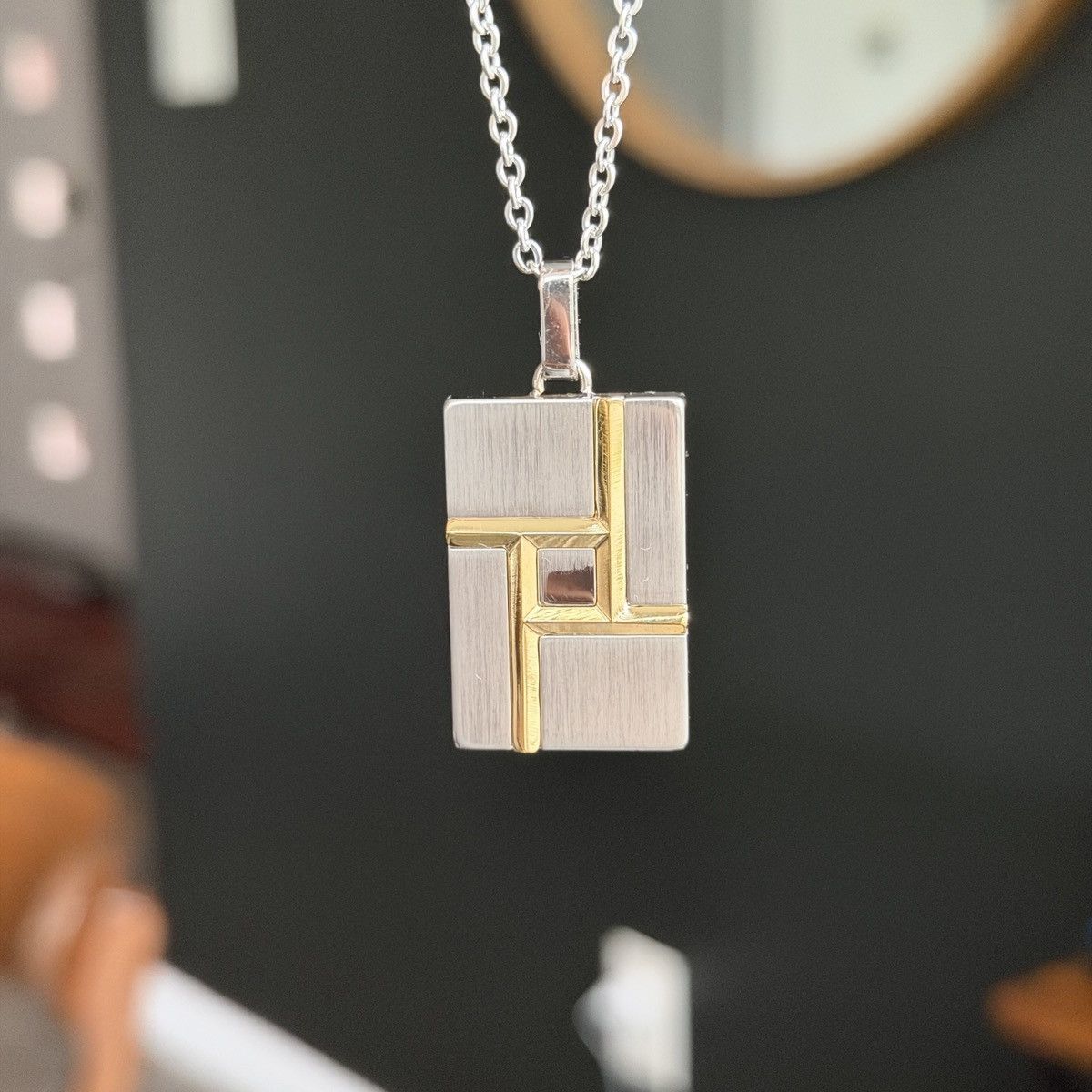 Other Mens Geometric Pendant Necklace 24” Size ONE SIZE - 3 Thumbnail