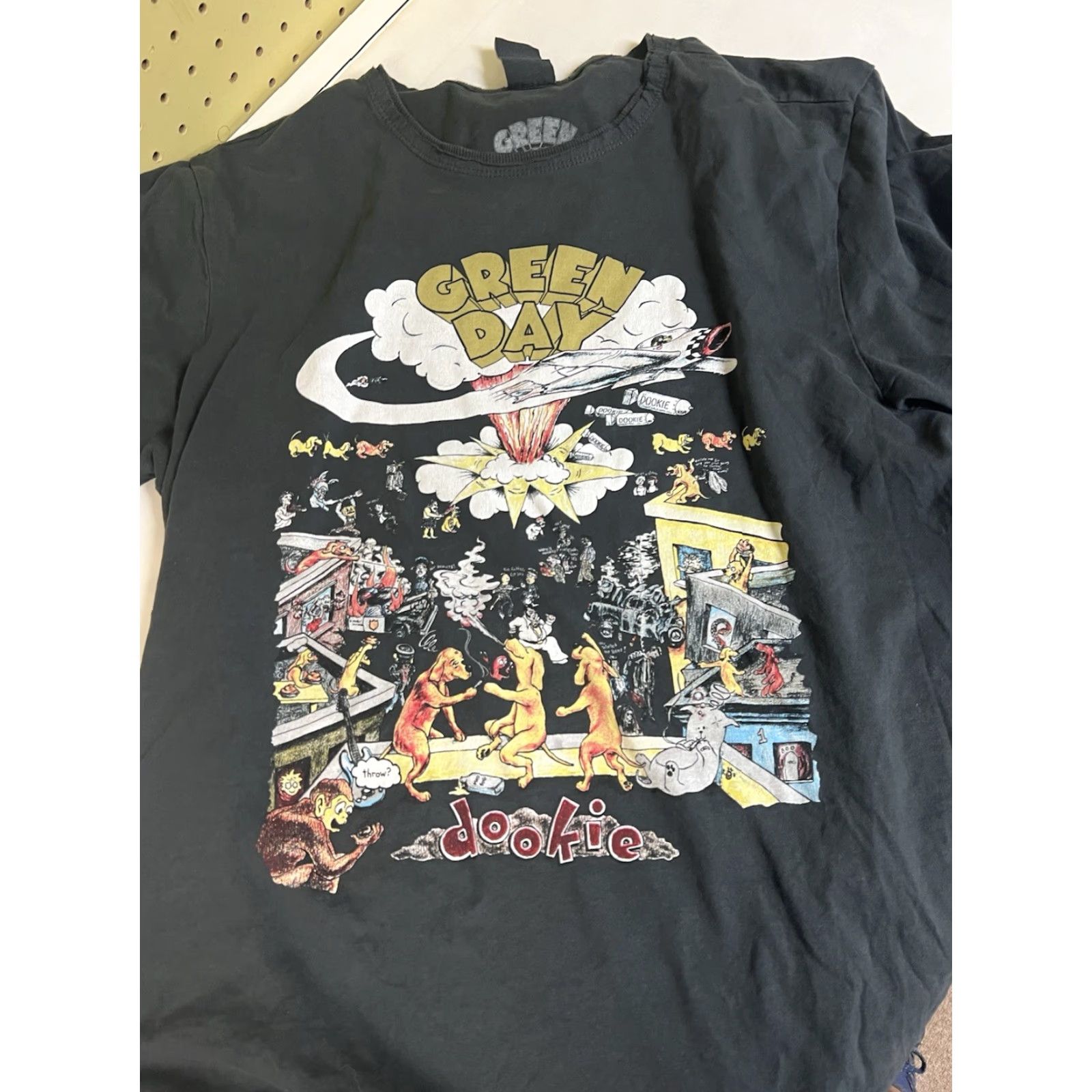 Vintage XL Amplified Dookie Shirt Rock Band Graphic Black Distressed Style Size US XL / EU 56 / 4 - 4 Thumbnail