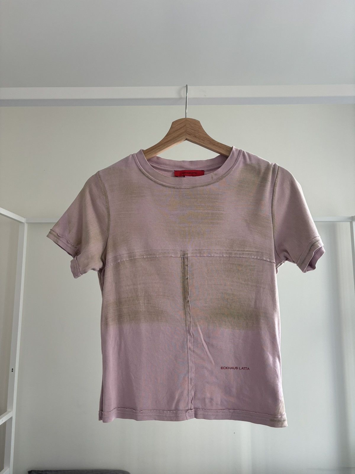 Eckhaus Latta Eckhaus Latta Unisex Lapped Baby Tee - Pink/Green Size US L / EU 52-54 / 3 - 1 Thumbnail