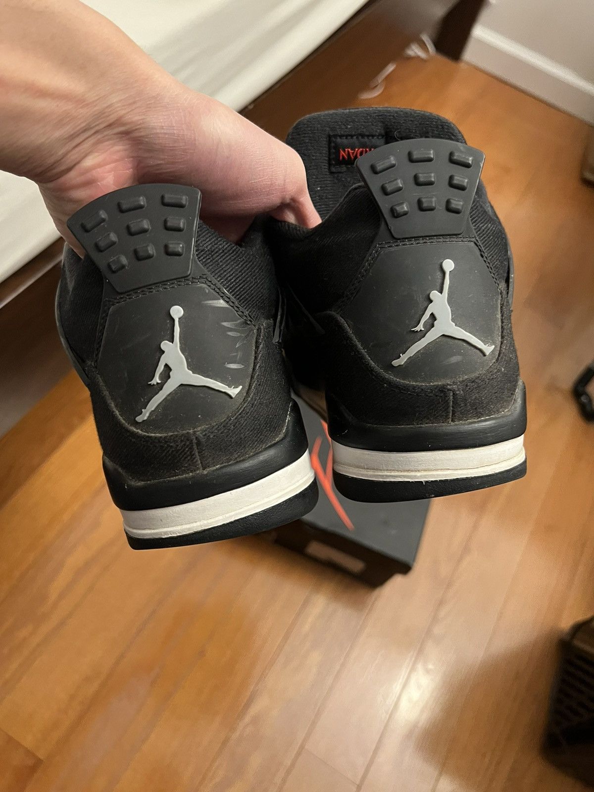 Jordan Brand Air jordan 4 retro se black canvas sz 9.5 Size US 9.5 / EU 42-43 - 4 Thumbnail