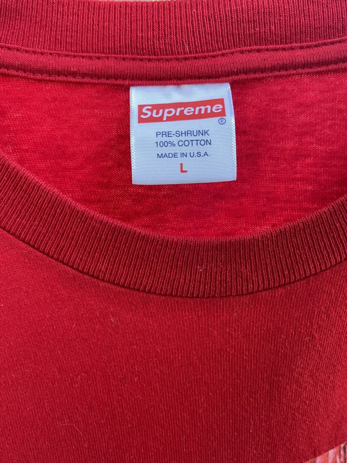 Supreme Supreme Red Long Sleeve Shirt szL Size US L / EU 52-54 / 3 - 3 Thumbnail