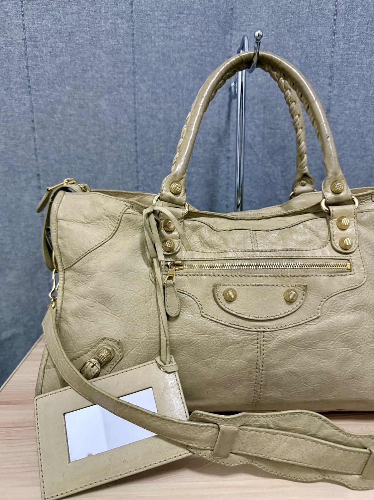 Balenciaga 2000s Balenciaga Part Time "Giant 21 Gold Studded Size ONE SIZE - 5 Thumbnail