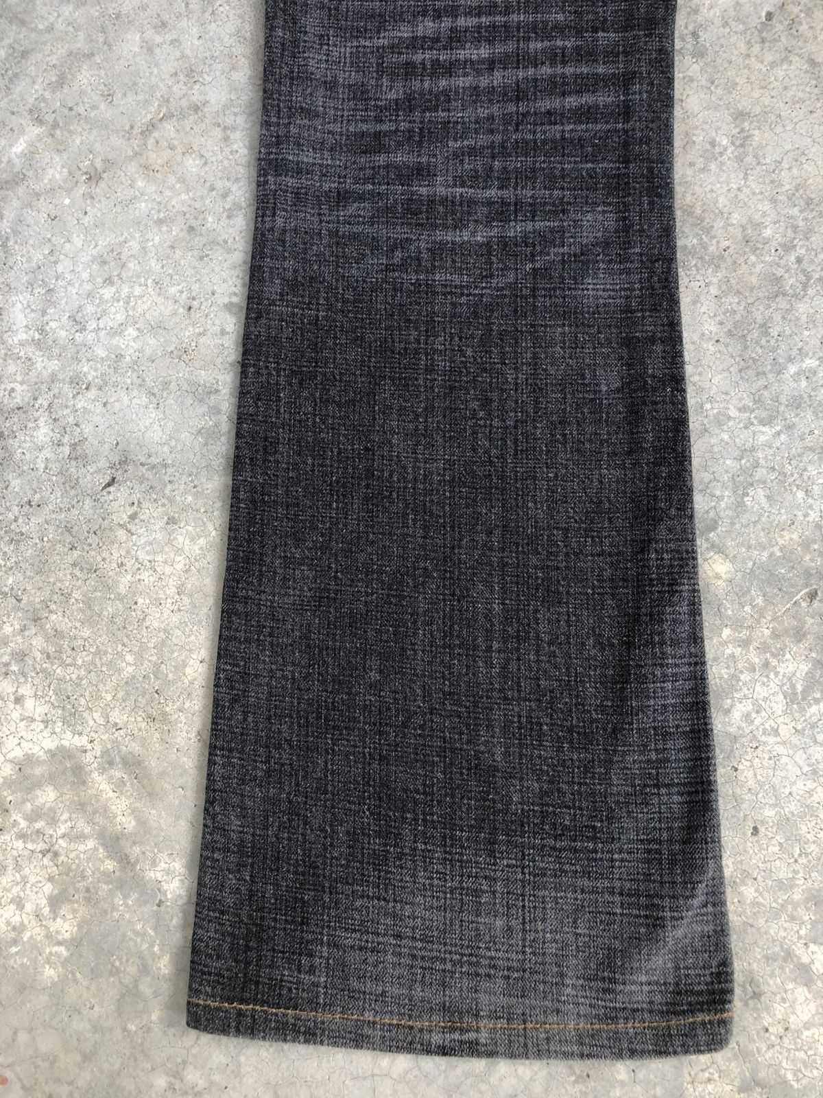 If Six Was Nine Japanese GL Heart Flared Jeans Distressed Denim Size US 33 - 11 Thumbnail