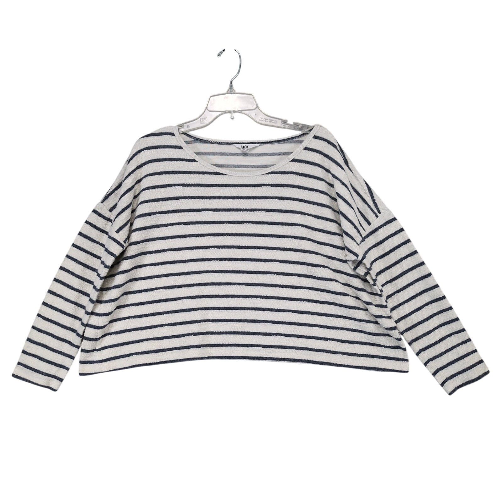 BB Dakota Jack by BB Dakota Oversized Cropped Striped Terrycloth Shirt Size L / US 10 / IT 46 - 1 Thumbnail