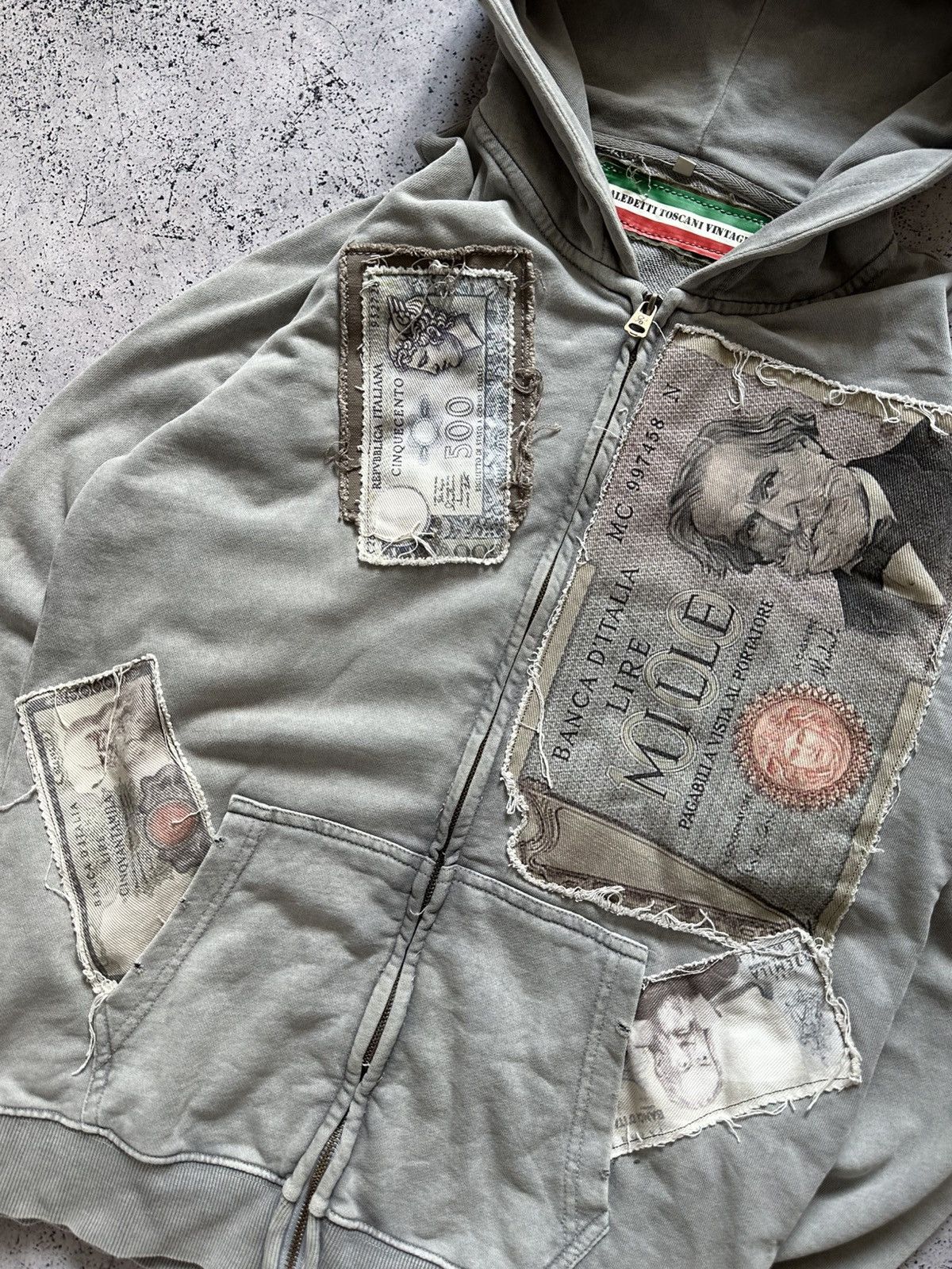 Vintage Money Murder Zip Up Hoodie Maledetti Toscani Vintage Y2K Size US L / EU 52-54 / 3 - 2 Thumbnail