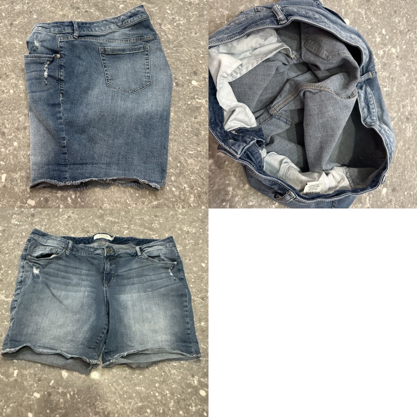 Torrid Torrid Denim Shorts Cut-Off Distressed High Rise 18 Plus Blue 98% Cotton 2% Spandex Casual Size 40" / US 18 - 10 Thumbnail