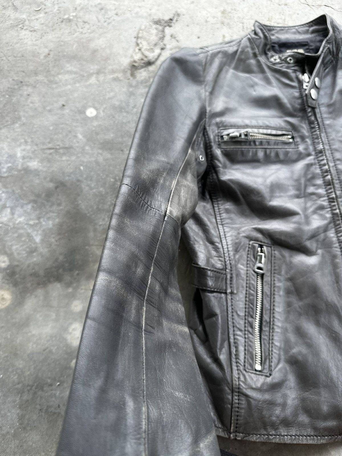 Japanese Brand Another Edition Leather Biker Crop Jacket Size US M / EU 48-50 / 2 - 14 Thumbnail