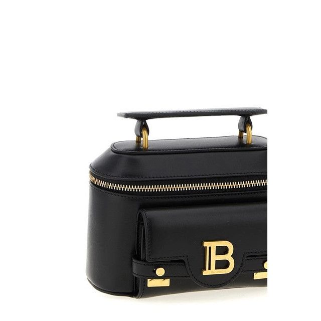 Balmain BALMAIN B-buzz Black Leather Top Handle Bag New Size ONE SIZE - 3 Thumbnail
