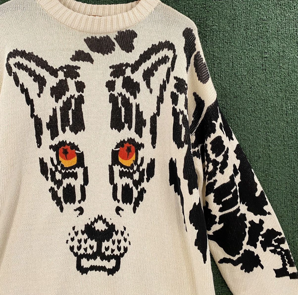 Vintage Vintage 90’s Perrie Ellen Leopard Knit Sweater Women’s Large Size L / US 10 / IT 46 - 2 Thumbnail