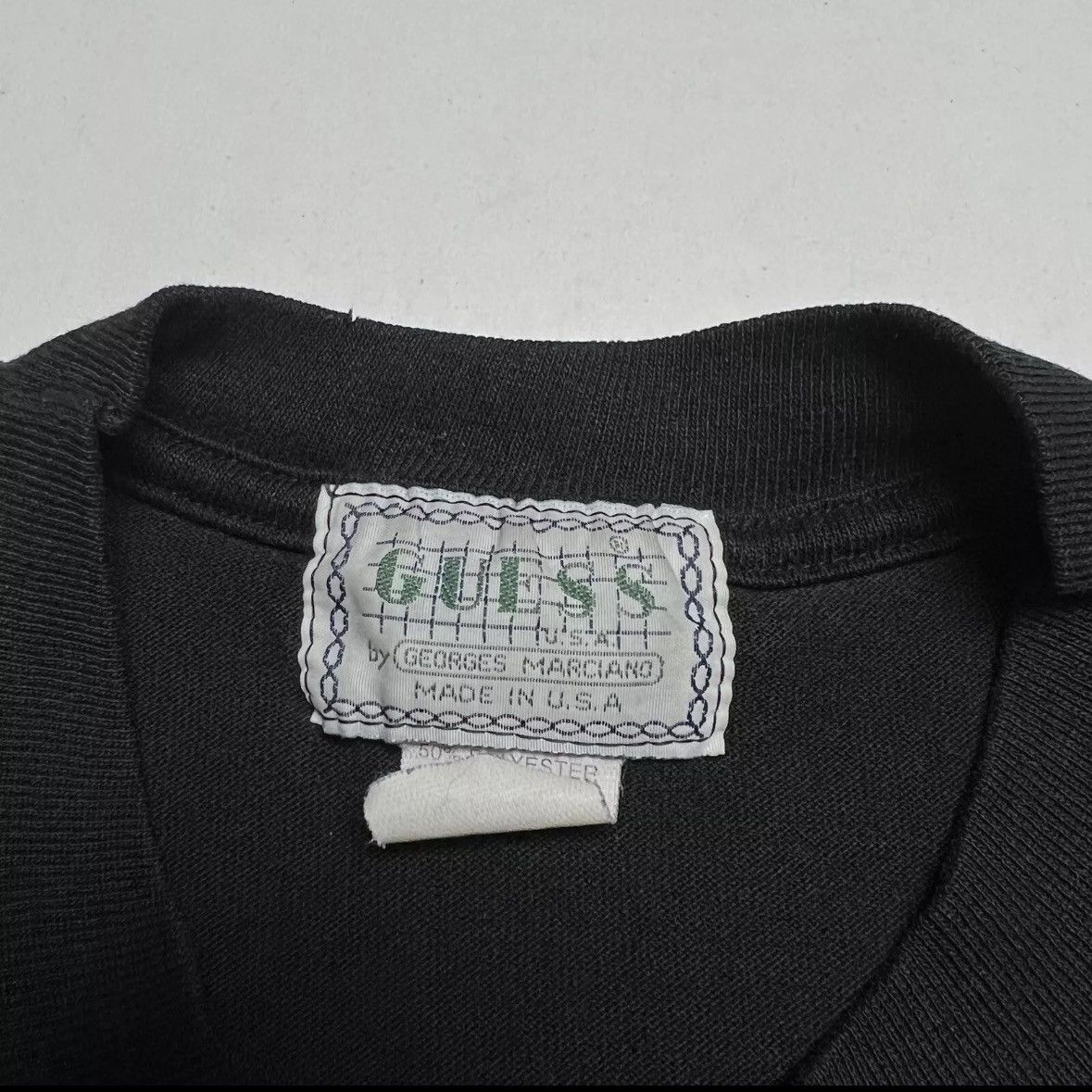 Georges Marciano × Guess × Vintage Vintage Guess Embroidered T-Shirt In Black Made in USA Size US L / EU 52-54 / 3 - 3 Thumbnail