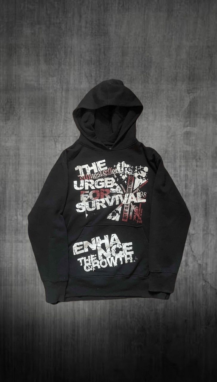 2000s Japanese archive glitter poem swag era vkei hoodie