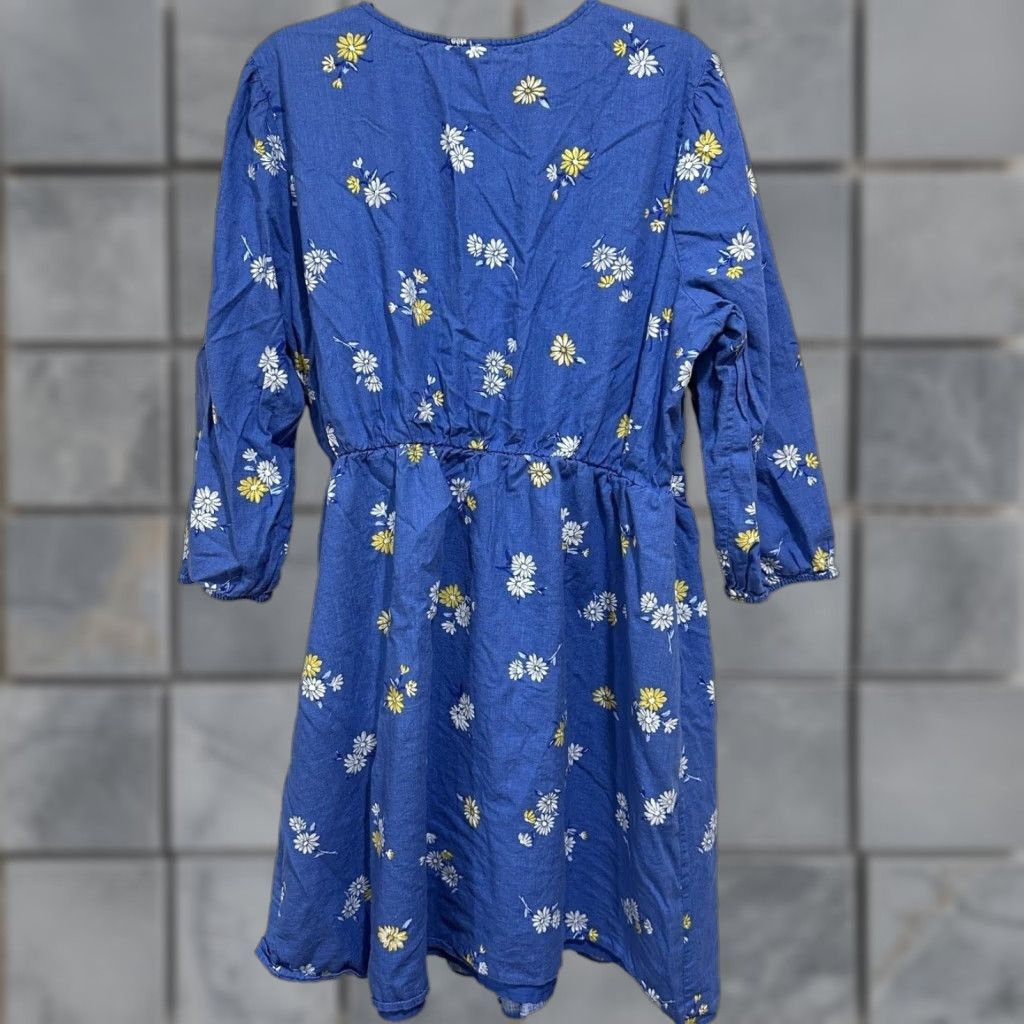 Old Navy Old Navy Plus Size 2X Blue Floral Wrap Dress Cottagecore Boho  Summer V-Neck Dress | Grailed