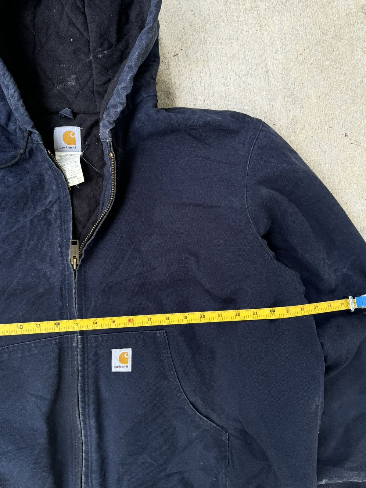 Carhartt × Vintage Vintage navy blue carhartt hooded jacket Size US XXL / EU 58 / 5 - 4 Thumbnail