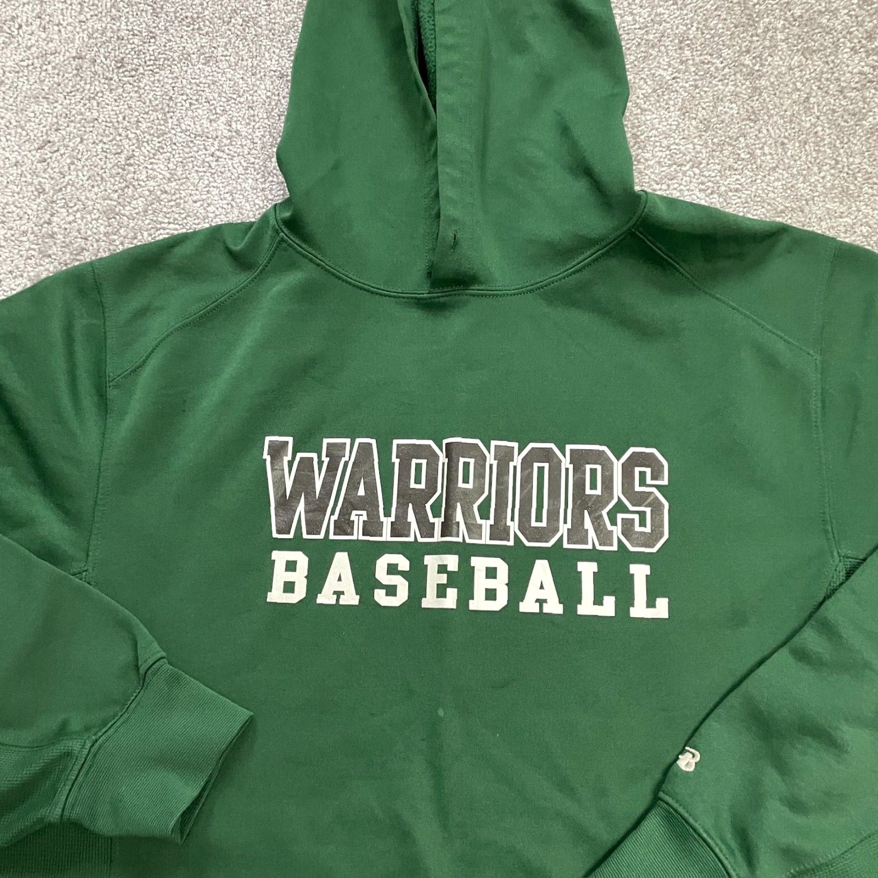 Vintage Badger Hoodie Pullover Sweatshirt Mens Medium Green Graphic Warriors Baseball Size US M / EU 48-50 / 2 - 3 Thumbnail