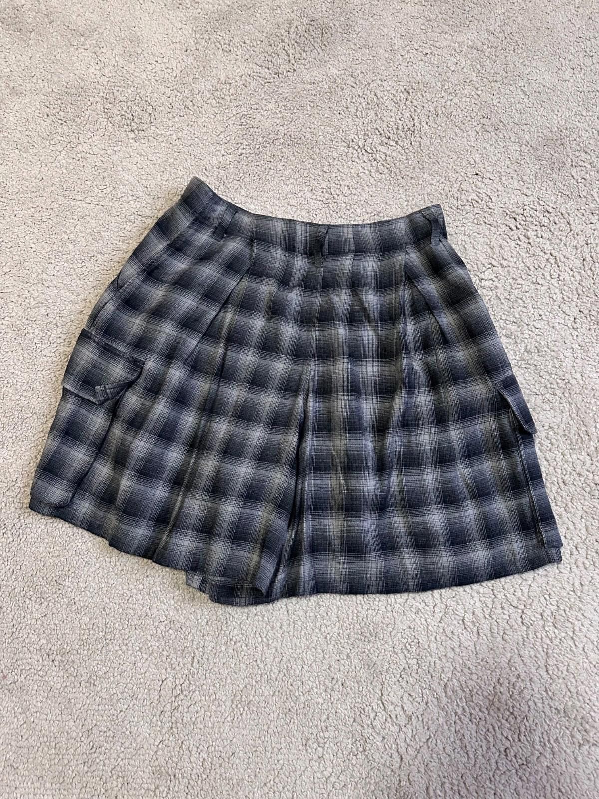 Zucca Zucca Wide Plaid Check Cargo Shorts Japan Sz M Size 28" / US 6 / IT 42 - 12 Thumbnail