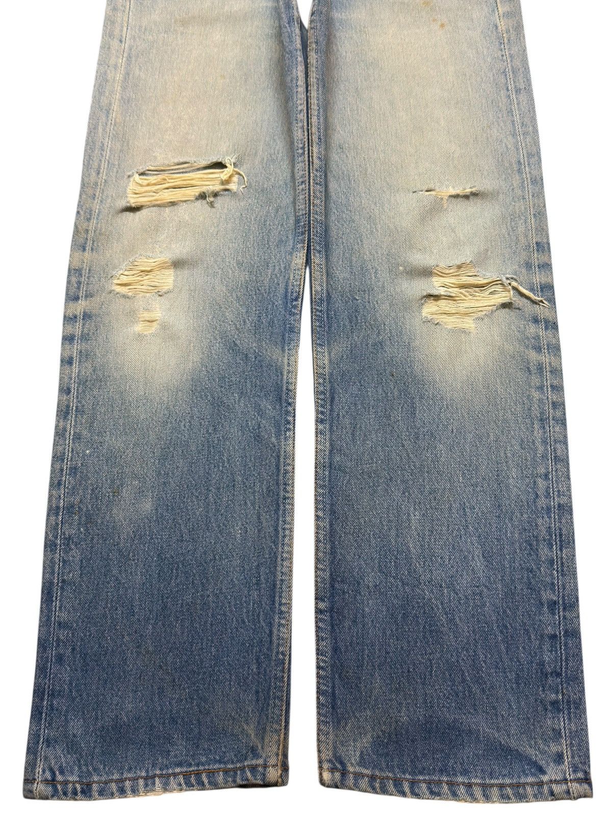 Levi's Vintage 90s Usa Levis 501xx Blue Faded Wash Distressed Jeans Size US 32 / EU 48 - 7 Thumbnail
