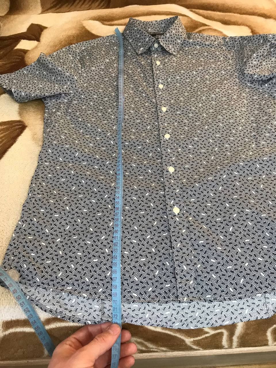 Michael Kors 🔥 Michael Kors Trim Stretch Cotton Short Sleeve Button Shirt Size US M / EU 48-50 / 2 - 7 Thumbnail