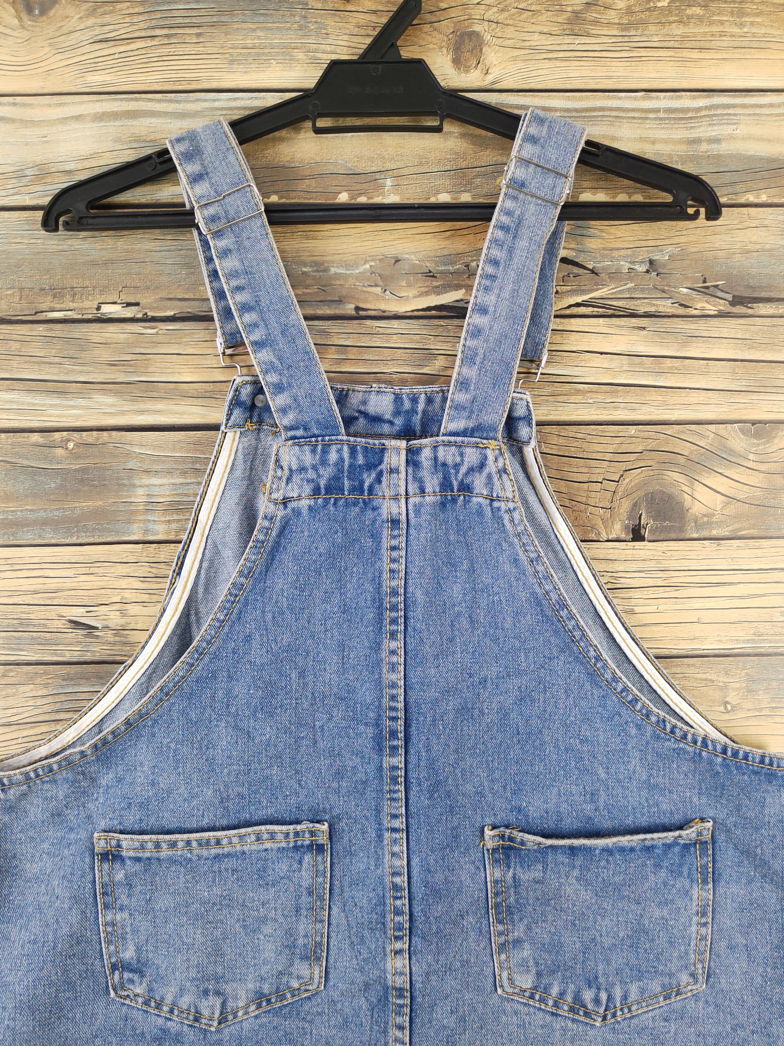 Japanese Brand × Vintage Japanese Brand Blue Denim Skirt Jumpsuits Size 41" - 7 Thumbnail