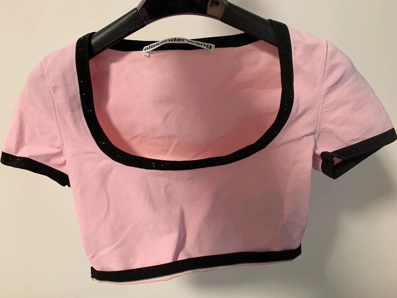 Alexander Wang Pink Short Crop Top-