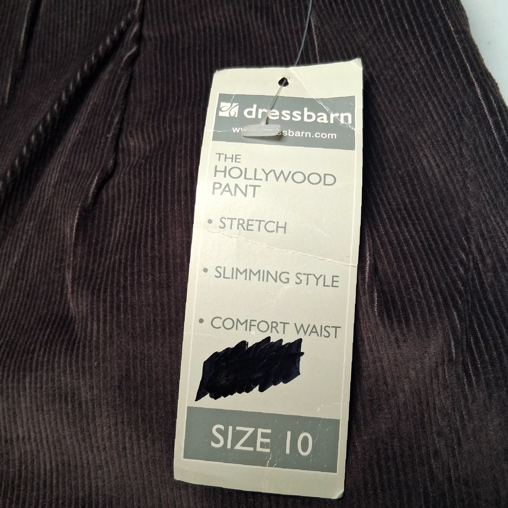 Vintage VINTAGE Dressbarn Corduroy Hollywood Pants Women 10 Brown Stretch Elastic Read Size 32" / US 10 / IT 46 - 6 Thumbnail