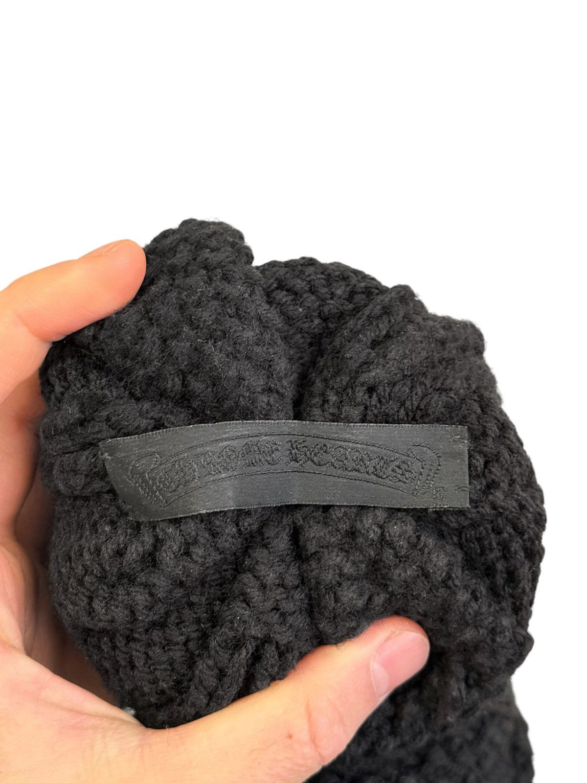 Chrome Hearts RARE Filigree 3rd Eye Silver Cross Patch Pom Beanie Size ONE SIZE - 7 Thumbnail