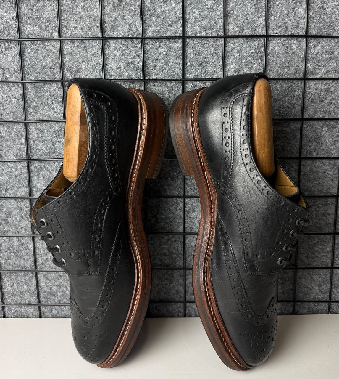 Charles Tyrwhitt Charles Tyrwhitt Leather Black Brogue Size US 11.5 / EU 44-45 - 3 Thumbnail