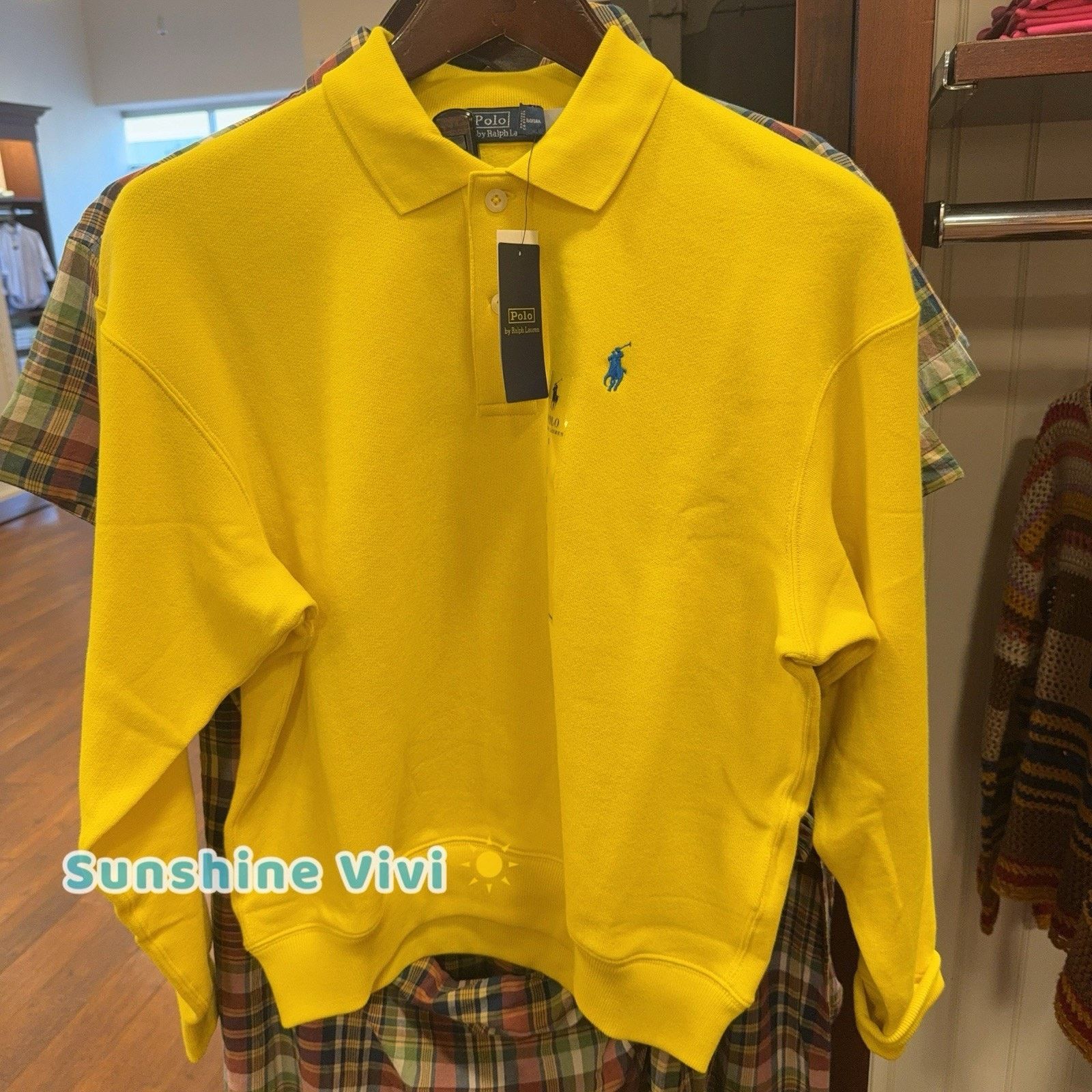 Polo Ralph Lauren NWT Ralph Lauren Woman Fleece Long-Sleeve Sweatshirt yellow Size US S / EU 44-46 / 1 - 1 Thumbnail