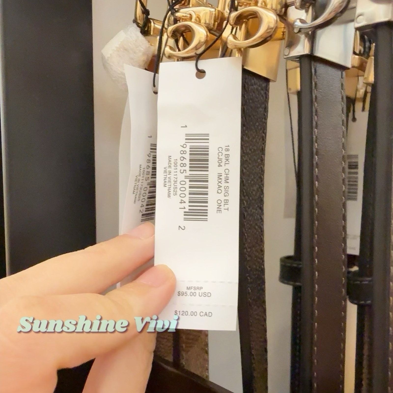 Coach NWT Coach Roller Buckle Cut To Size Reversible Belt CCJ04 Size ONE SIZE - 6 Thumbnail