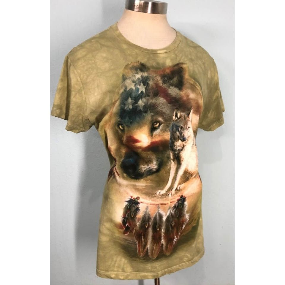The Mountain NWOT THE MOUNTAIN- WOLF T-shirt XL Women , Tie Dye Style Size XL / US 12-14 / IT 48-50 - 4 Thumbnail