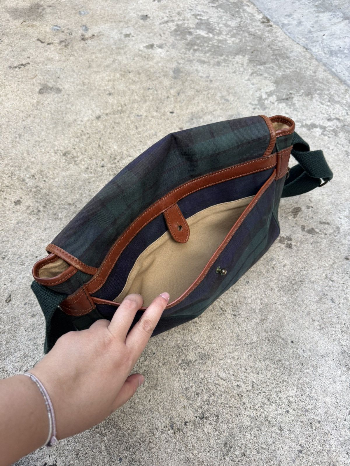 Polo Ralph Lauren Vintage Polo by Ralph Lauren 90's Black Watch Plaid Bag Size ONE SIZE - 8 Thumbnail