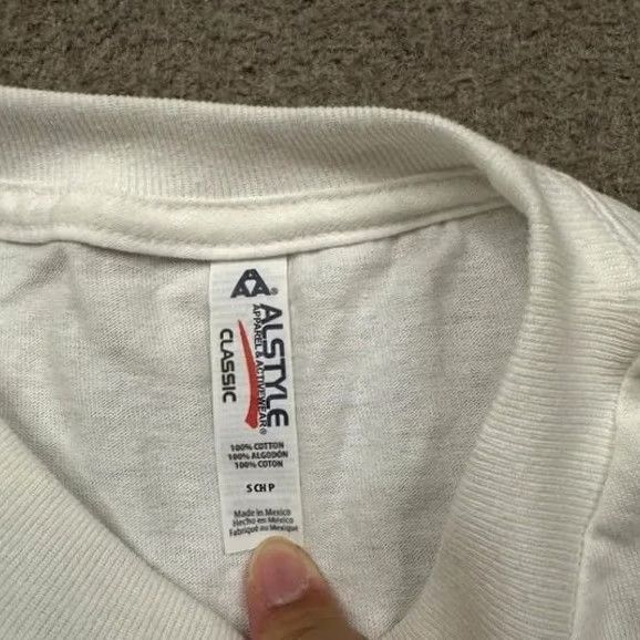 Vintage VINTAGE Alstyle Shirt Men's S White 90s Logo Long Sleeve Crew Neck Cotton Jersey Modern Tee Size US S / EU 44-46 / 1 - 7 Thumbnail