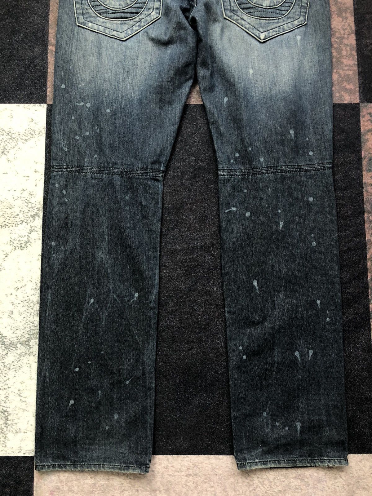 Vintage Vintage True Religion Moto Double Knee Jeans Size US 37 - 17 Thumbnail