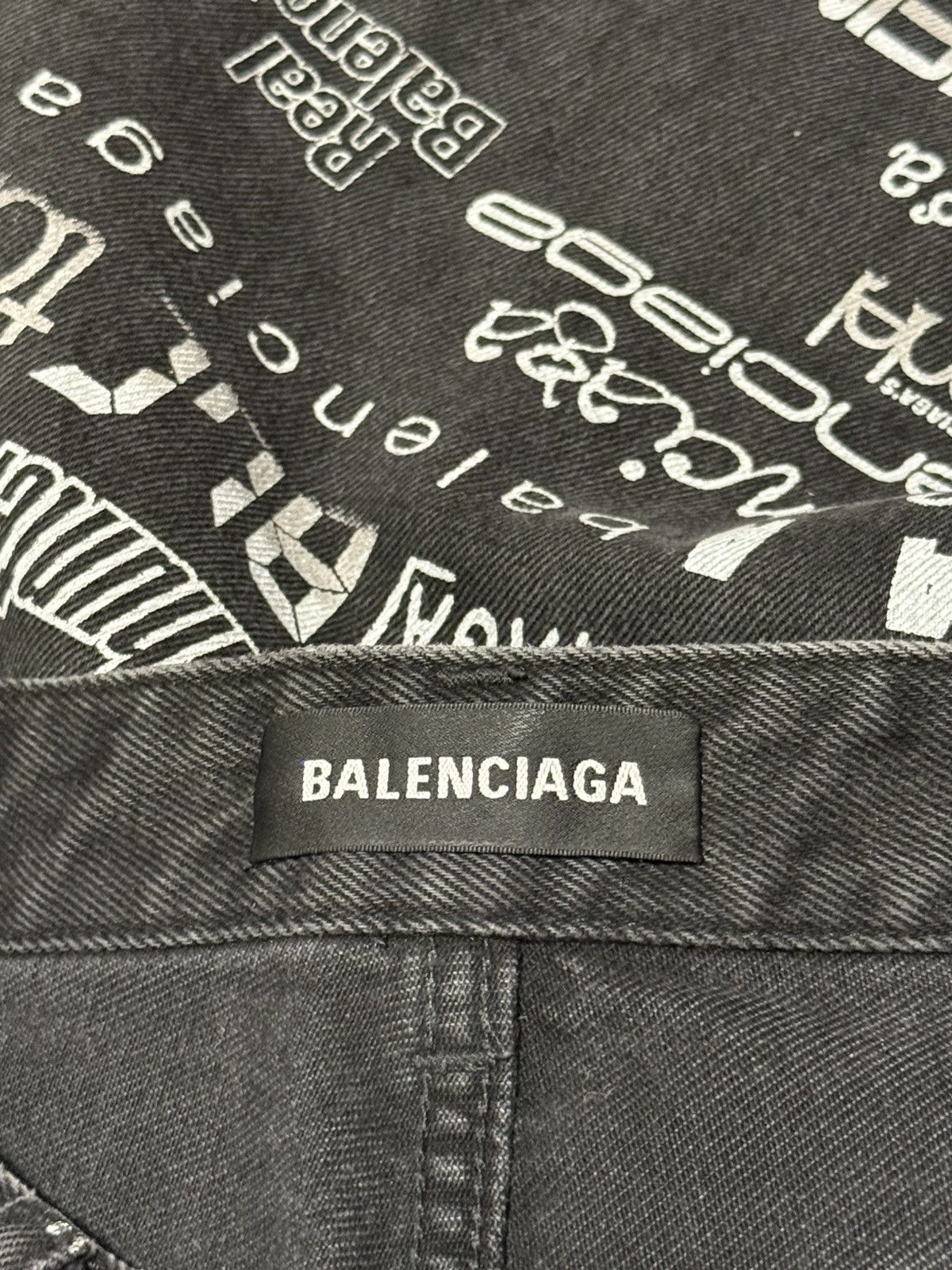 Balenciaga Balenciaga TV Show All Over Print Wide Leg Jeans Size US 30 / EU 46 - 7 Thumbnail
